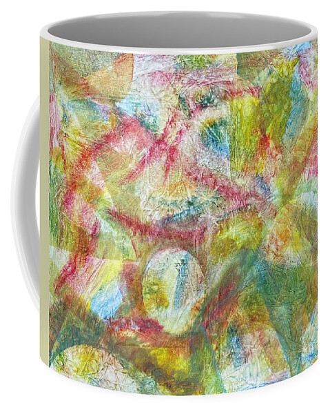 Rainbow Coffee Mug featuring the painting Rainbow has Fallen by Rowena Rizo-Patron