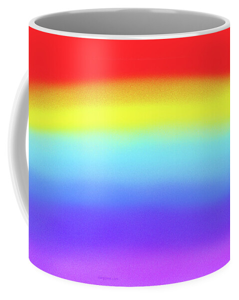 Rainbow Diversity Tolerance Celebrate Gay Pride Bright Colors Abstract Coffee Mug featuring the digital art Rainbow Image 1 by Miriam A Kilmer