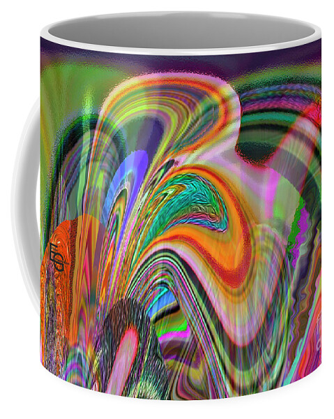 Rainbow Coffee Mug featuring the mixed media Rainbow Kambonemos 01.03.2023 by Elena Gantchikova