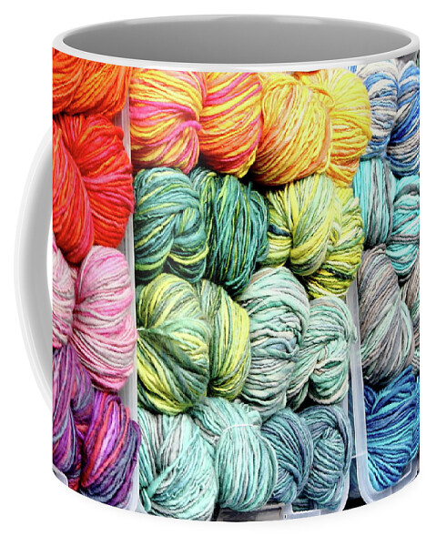 Yarn Coffee Mug featuring the photograph Rainbow Of Color by Lens Art Photography By Larry Trager