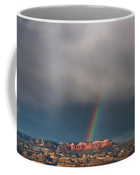Dave Welling Coffee Mug featuring the photograph Rainbow Over Hoodoos Bryce Canyon National Park Utah by Dave Welling