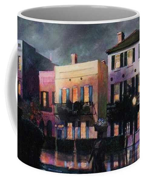 Charleston Coffee Mug featuring the painting Rainbow Shower by Blue Sky