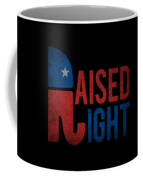 Cool Coffee Mug featuring the digital art Raised Right Retro Republican by Flippin Sweet Gear