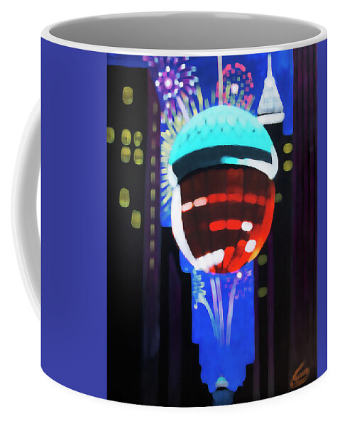 Raleigh Coffee Mug featuring the digital art Raleigh Acorn drop by Tommy Midyette