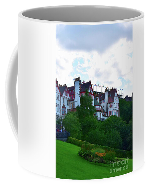 Edinburgh Coffee Mug featuring the photograph Ramsay Garden from The Mound, Edinburgh by Yvonne Johnstone
