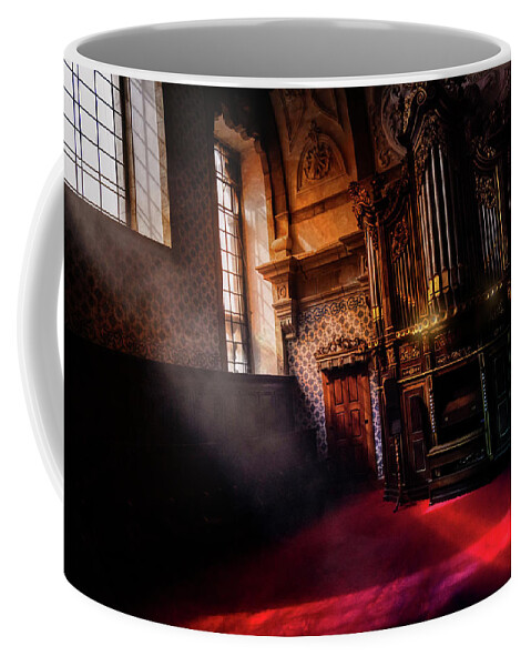 Window Coffee Mug featuring the photograph Rapture in the sacristy by Micah Offman