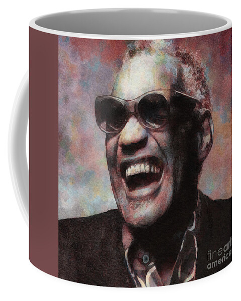 Ray Charles Coffee Mug featuring the digital art Ray Charles by Jerzy Czyz