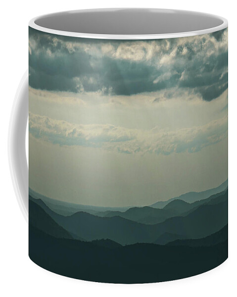 Mountain Coffee Mug featuring the photograph Rays over the Blue Ridge by Go and Flow Photos