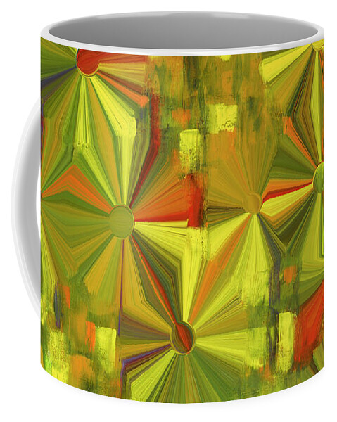 A-fine-art Coffee Mug featuring the mixed media Razzle Dazzle Flowers 2 by Catalina Walker