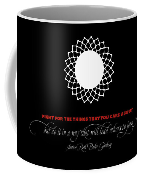 Rbg Coffee Mug featuring the digital art RBG Wisdom 1 by Terry Davis