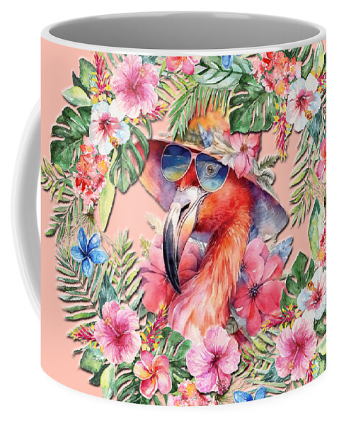 Flamingo Coffee Mug featuring the digital art Ready For Summer by HH Photography of Florida