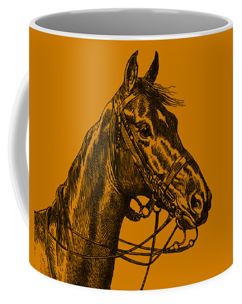 Horse Coffee Mug featuring the digital art Ready To Ride by Madame Memento