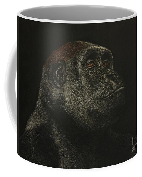 Gorilla Coffee Mug featuring the painting Really ? by Bob Williams