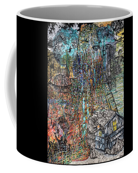 Reclamation Coffee Mug featuring the mixed media Reclamation by Angela Weddle