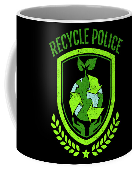 Recycle Police Reduce Reuse Save Planet Earth Gift Coffee Mug by Haselshirt  - Pixels