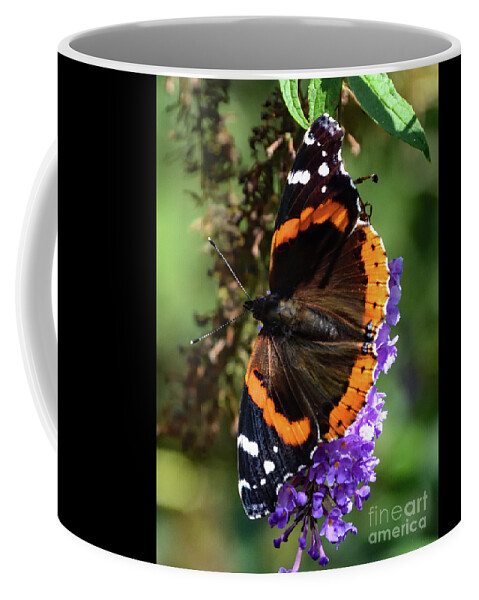 Red-admirals Brilliance Coffee Mug by Cindy Treger - Pixels