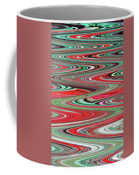Red Algae In The River Coffee Mug featuring the digital art Red Algae In The River by Tom Janca