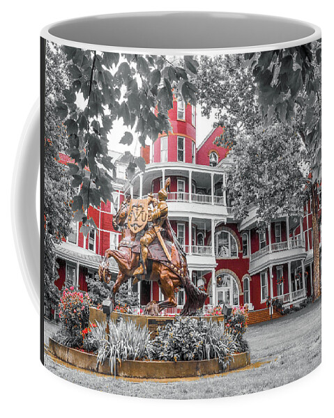 University Coffee Mug featuring the photograph Red Building at Southern Virginia University by James C Richardson