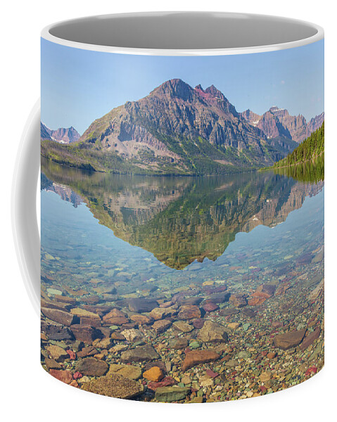 Glacier National Park Coffee Mug featuring the photograph Red Eagle Mountain by Jack Bell