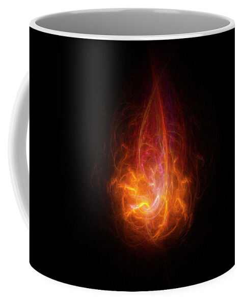Rick Drent Coffee Mug featuring the digital art Red Flame by Rick Drent