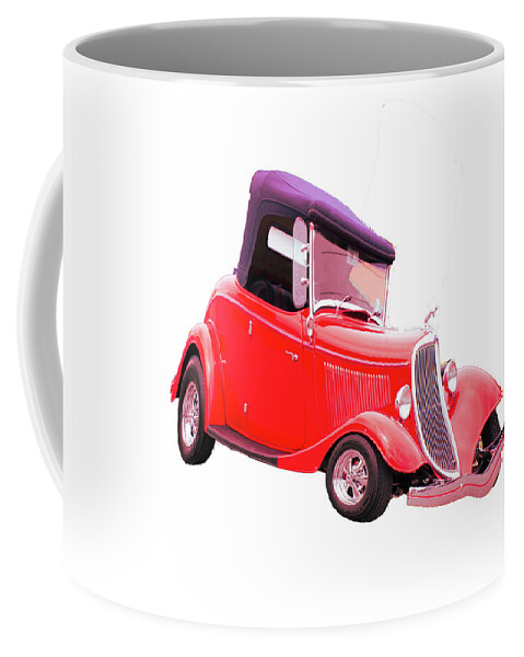 Wall Decor Coffee Mug featuring the photograph Red Hot rod by Ron Roberts