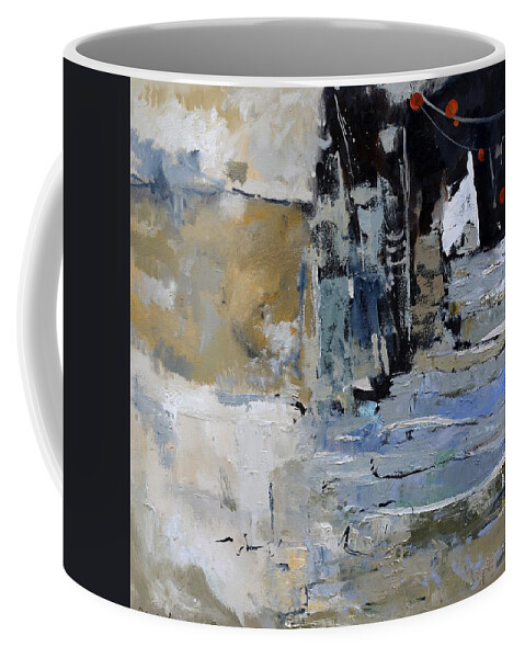 Abstract Coffee Mug featuring the painting Red lanterns by Pol Ledent
