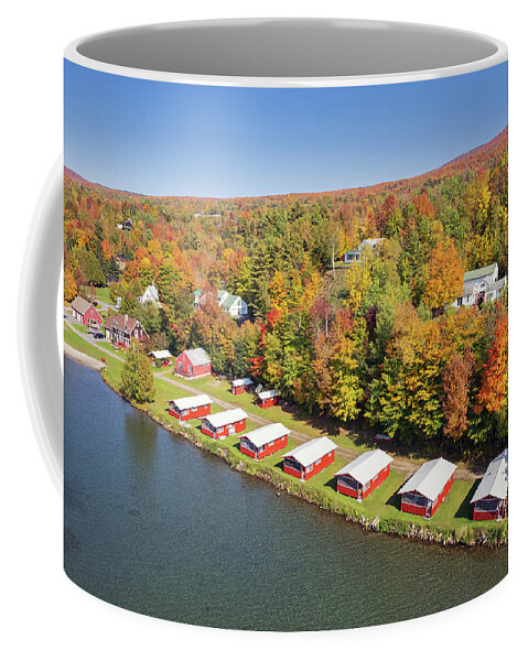  Coffee Mug featuring the photograph Red On Red At Lake Willoughby, Vermont by John Rowe