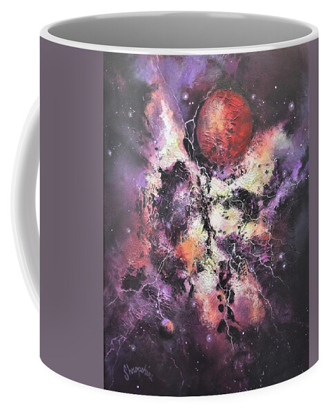 Red Planet Coffee Mug featuring the painting Red Planet by Tom Shropshire