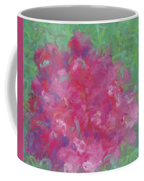 Roses Coffee Mug featuring the pastel Red Roses at the Pond 2 by Anne Katzeff