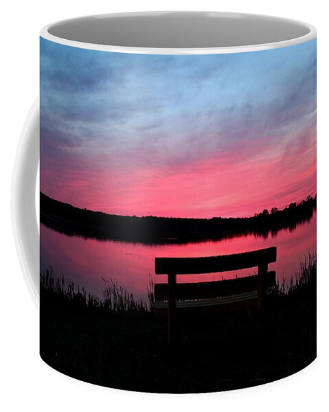 Sunset Coffee Mug featuring the photograph Red Sky Sunset by Mary Walchuck