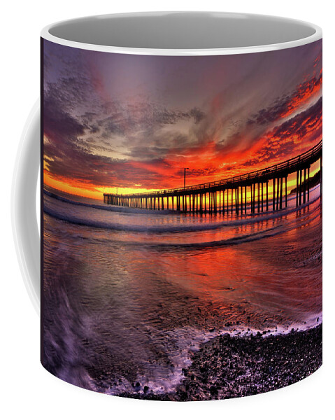 Sunset Coffee Mug featuring the photograph Red Sunset by Beth Sargent