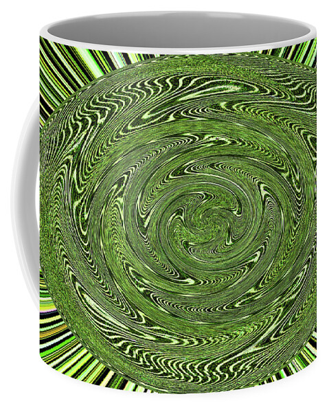 Red Trailer Abstract #9688v2a Coffee Mug featuring the digital art Red Trailer Abstract #9688v2a by Tom Janca