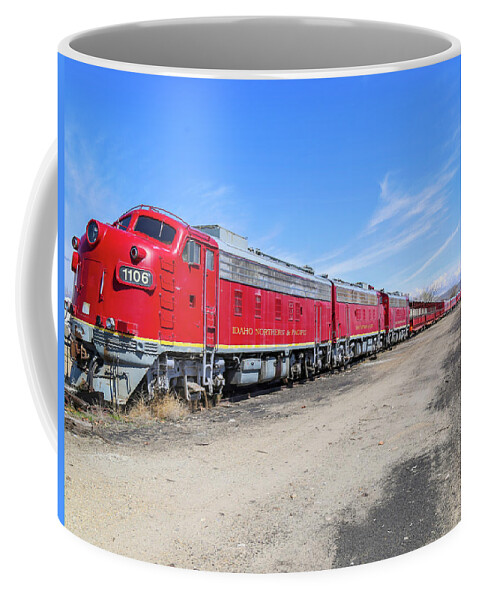 Train Coffee Mug featuring the photograph Red Train by Dart Humeston