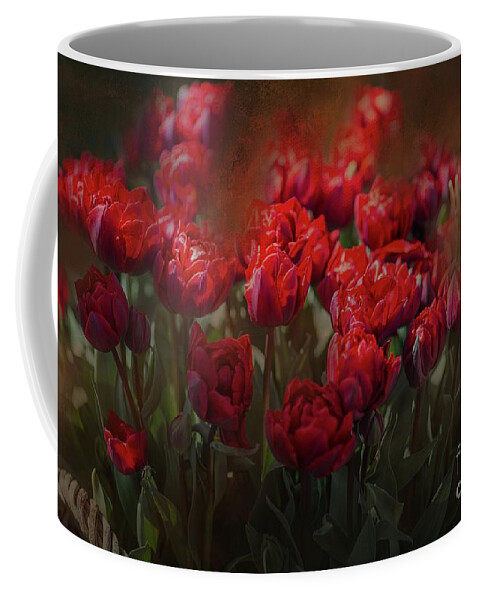 Tulips Coffee Mug featuring the photograph Red Tulips by Eva Lechner