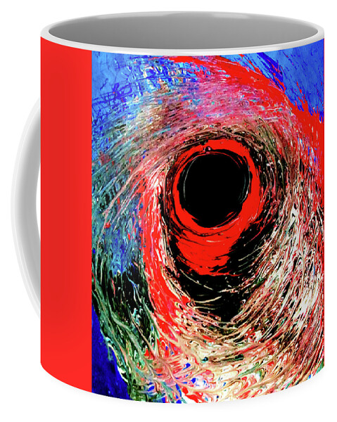 Red Coffee Mug featuring the painting Red Twister by Anna Adams