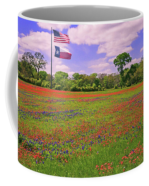 Red Coffee Mug featuring the photograph Red White and Beautiful by Lynn Bauer
