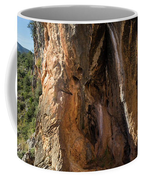 Mountains Coffee Mug featuring the photograph Red-brown rock formation 5. Abstract mountain beauty by Adriana Mueller