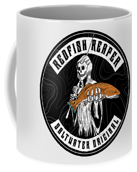 Saltwater Coffee Mug featuring the digital art Redfish Reaper by Kevin Putman