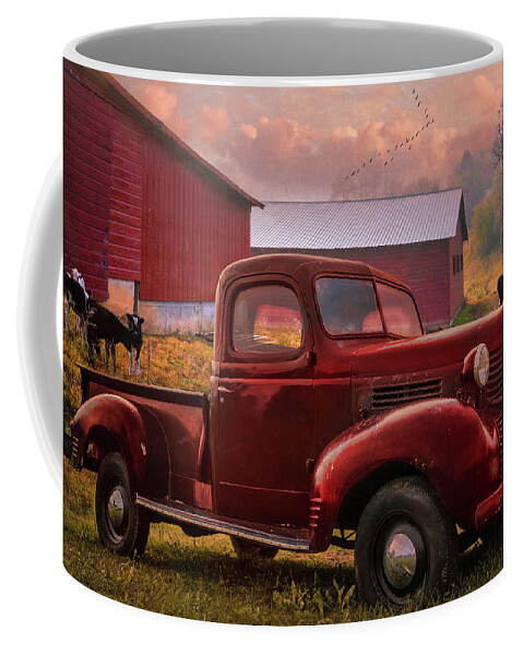 1937 Coffee Mug featuring the photograph Reds at Sunrise by Debra and Dave Vanderlaan
