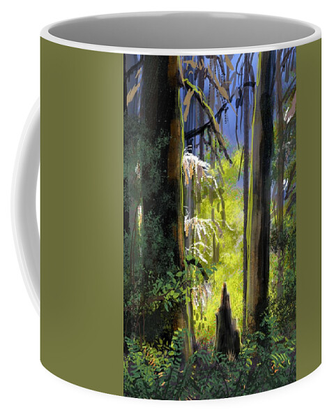 Redwoods Coffee Mug featuring the digital art Redwoods by Don Morgan