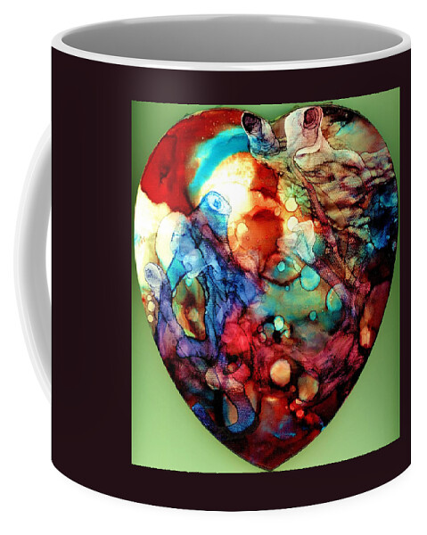 Heart Coffee Mug featuring the painting Reef Madness by Angela Marinari