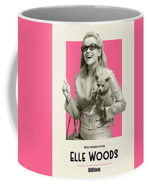 Movie Poster Coffee Mug featuring the digital art Reese Witherspoon Legally Blonde by Bo Kev