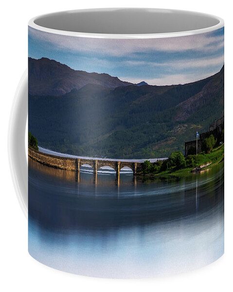 Eilean Donan Coffee Mug featuring the photograph Reflecting on the Past by Chuck Rasco Photography