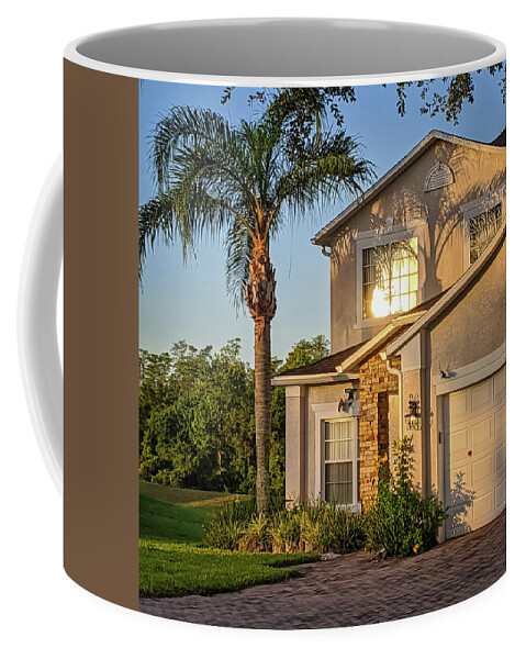 Building Coffee Mug featuring the photograph Reflection on Florida Living by Portia Olaughlin