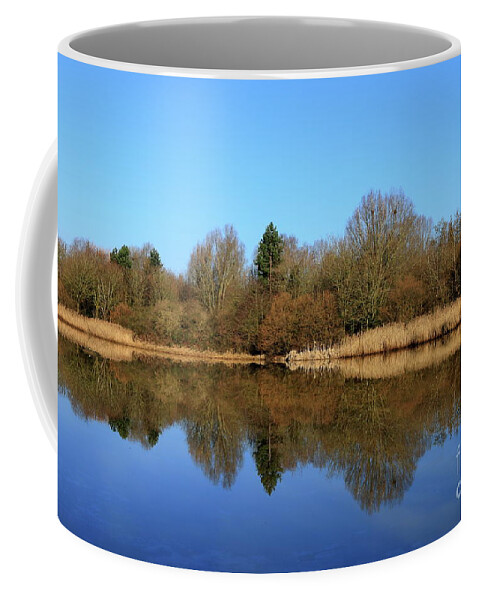 Water Coffee Mug featuring the photograph Reflection on Mill Pool by Stephen Melia