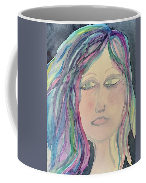 Heart Coffee Mug featuring the painting Reflection by Sandy Rakowitz