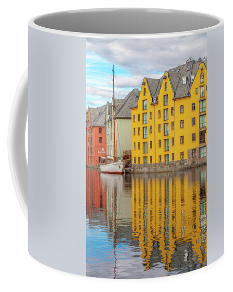 Norway Coffee Mug featuring the photograph Reflections in Alesund by W Chris Fooshee
