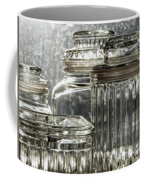 Glass Jars Coffee Mug featuring the photograph Reflections of Glass by Phil Perkins
