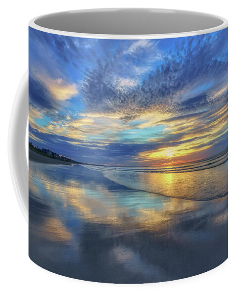 Footbridge Beach Coffee Mug featuring the photograph Reflections of Mother Nature by Penny Polakoff