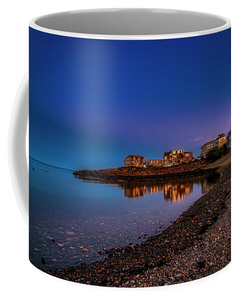 Perkins Cove Coffee Mug featuring the photograph Reflections of Perkins Cove by Penny Polakoff